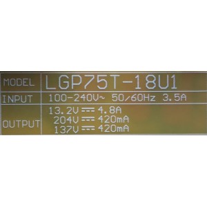 KIT DE TARJETAS PARA TV LG / NUMERO DE PARTE MAIN EBT66197503 / EAX68253604(1.0) / NUMERO DE PARTE FUENTE EAY64908601 / LGP75T-18U1 / 64908601 / PANEL NC750DQE-ABGR3 / MODELO 75UM6970PUB.BUSGLOR / 75UM6970PUB